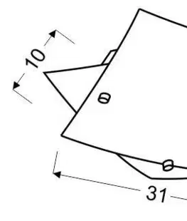 LED stropní svítidlo, studená bílá, 31 cm, sklo, Dublos