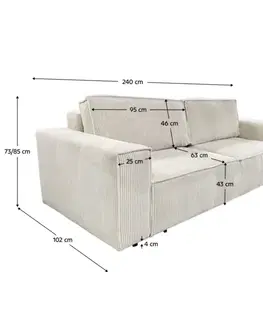 Rozkládací pohovka HARPERA BIG SOFA Tempo Kondela