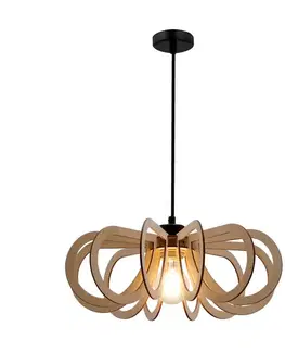 Závěsná lampa Eco 5 1x40W E27 dřevěné stínidlo