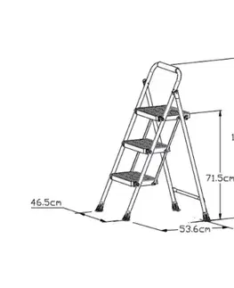 Lamart LT8097 schůdky Eurostep, 3 stupně, 3 stupně