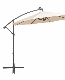 Konzolový slunečník s LED světly Ø 300 cm