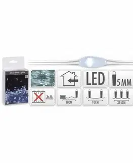 Světelný drát Silver lights 80 LED, studená bílá, 395 cm