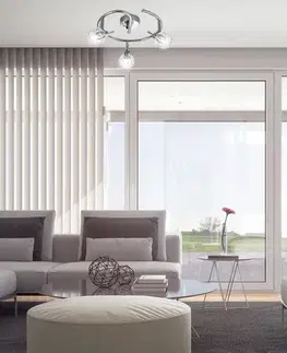 Spirálová stropní lampa 3X40W G9 chrom BOMBOLA