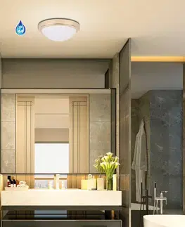 Skleněná stropní lampa zlatá IP44 stropní lampa 60W E27 Roda
