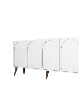 Konzolový stolek Lyon 81 - White, Walnut