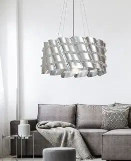 Závěsná lampa s kovovým stínidlem a korálky 60W Smile
