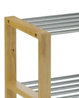 Botník 3 patra, přírodní, 80 x 30 x 50 cm, 3 patra
