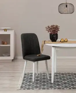 Jídelní set s rozkládacím stolem a židlemi (3 kusy) Vina 1053 - White, Anthracite