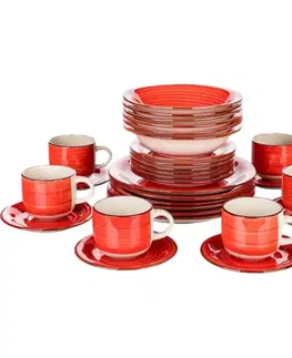 Banquet 30dílná jídelní sada Spiral Red