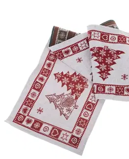 Vánoční běhoun Holly Christmas bílá, 140 x 33 cm