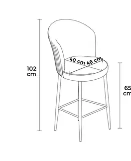 Bar Stool Set (6 Pieces) Alte - Black, White