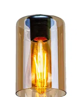 Hnědé skleněné stínidlo E27 pro bistro lampu