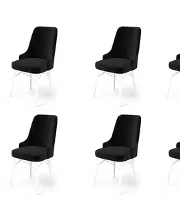 Sada židlí (6 kusů) Pare - Black, White