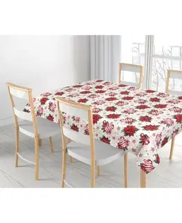 Bellatex Ubrus Vánoční ozdoby Cesmína, 120 x 140 cm, 120 x 140 cm