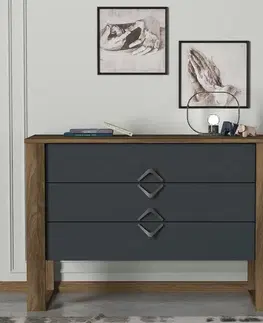 Komoda Bumerang Anthracite and Walnut