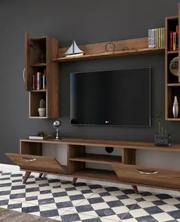 Televizní stěna Mio Walnut