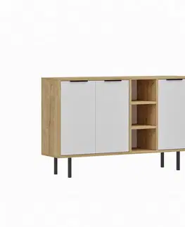 Konzolový stolek Viyana - Sapphire Oak, White