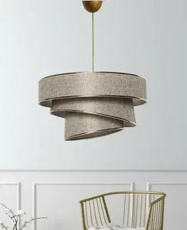 Závěsný lustr Couper - Beige, Gold