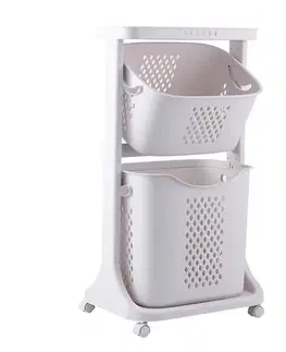 4Home Univerzální úložné koše na kolečkách DUO, 2 patra, 2 patra