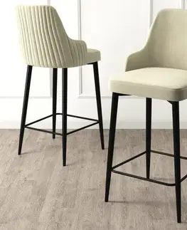 Bar Stool Set (2 Pieces) Enox - Cream, Black