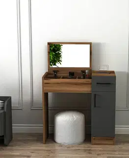 Toaletní stolek Inci - Light Walnut, Anthracite