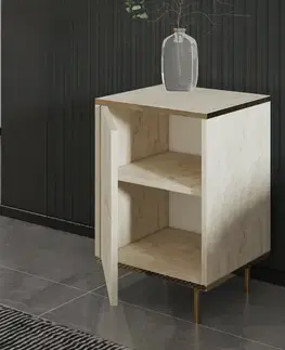 Noční stolek Imaj Travertine and Gold