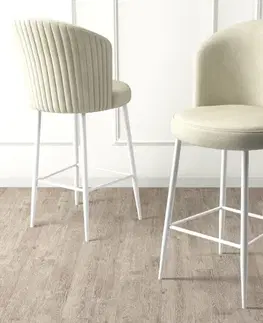 Bar Stool Set (6 Pieces) Fora - Cream, White