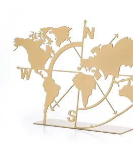 Dekorativní předmět World Map - Gold