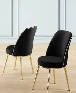 Sada židlí (4 kusy) Pefa - Black, Gold