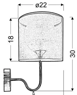 Nástěnná lampa 1X60W E27 bílá BRAVA