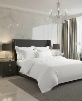 Kvalitex Saténové povlečení Luxury Collection bílá, 240 x 200 cm, 2 ks 70 x 90 cm