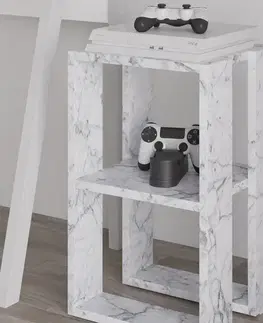 Noční stolek Lonie - Carrara Marble