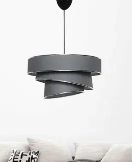 Závěsný lustr Couper - Anthracite, stříbrná