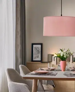 Závěsná lampa SHANTI černá 1x40 E27 stínidlo vřes