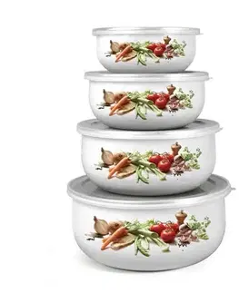 Banquet 8dílná sada smaltovaných misek Belly-ZELENINA 10x4,7cm, 14x6,1cm, 16x6,8cm, 18x7,5cm