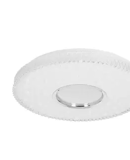 Stropní lampa BUBBLES, plafond 40cm, 24W LED, stínidlo 4000K, bílá+chrom