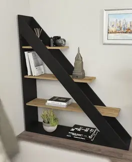 Knihovna Pisagor - Black, Oak