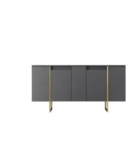 Skříňka Luxe Anthracite and Gold