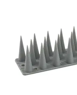 Plastové ochranné hroty proti ptákům šedá, 44,5 x 3,7 cm, 4 ks