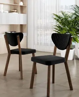 Sada židlí (6 kusů) Arfe - Black, Brown