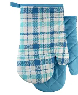 PROHOME - Chňapka s magnetem Checks 2ks modrá