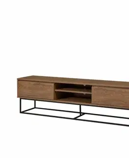 Televizní stolek Rodez Walnut and Black II, L