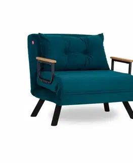 Rozkládací křeslo Sando Single - Petrol Green