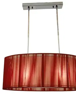 Stropní lampa Artemis 2X60W E27 červená