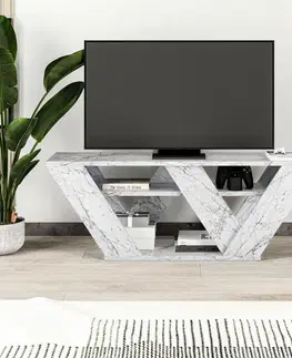 Televizní stolek Pipralla Carrara Marble