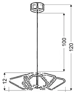 Závěsná lampa chrom 45cm LED 10W Caruso