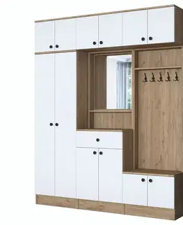 Předsíňová sestava Ewa White and Walnut
