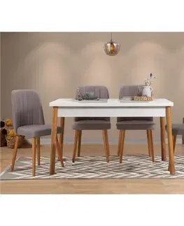 Set stolu a židlí (5 kusů) Costa White Atlantice-Grey