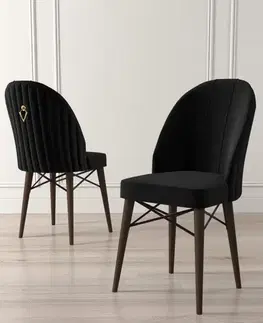 Sada židlí (4 kusy) Ritim - Black, Brown
