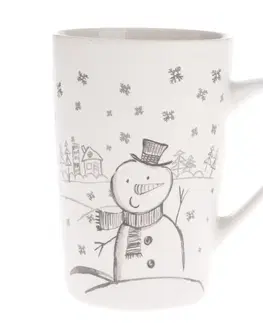 Vánoční porcelánový hrnek Sněhulák, 435 ml